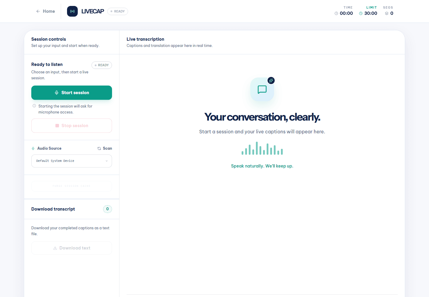 LiveCap bilingual caption workspace